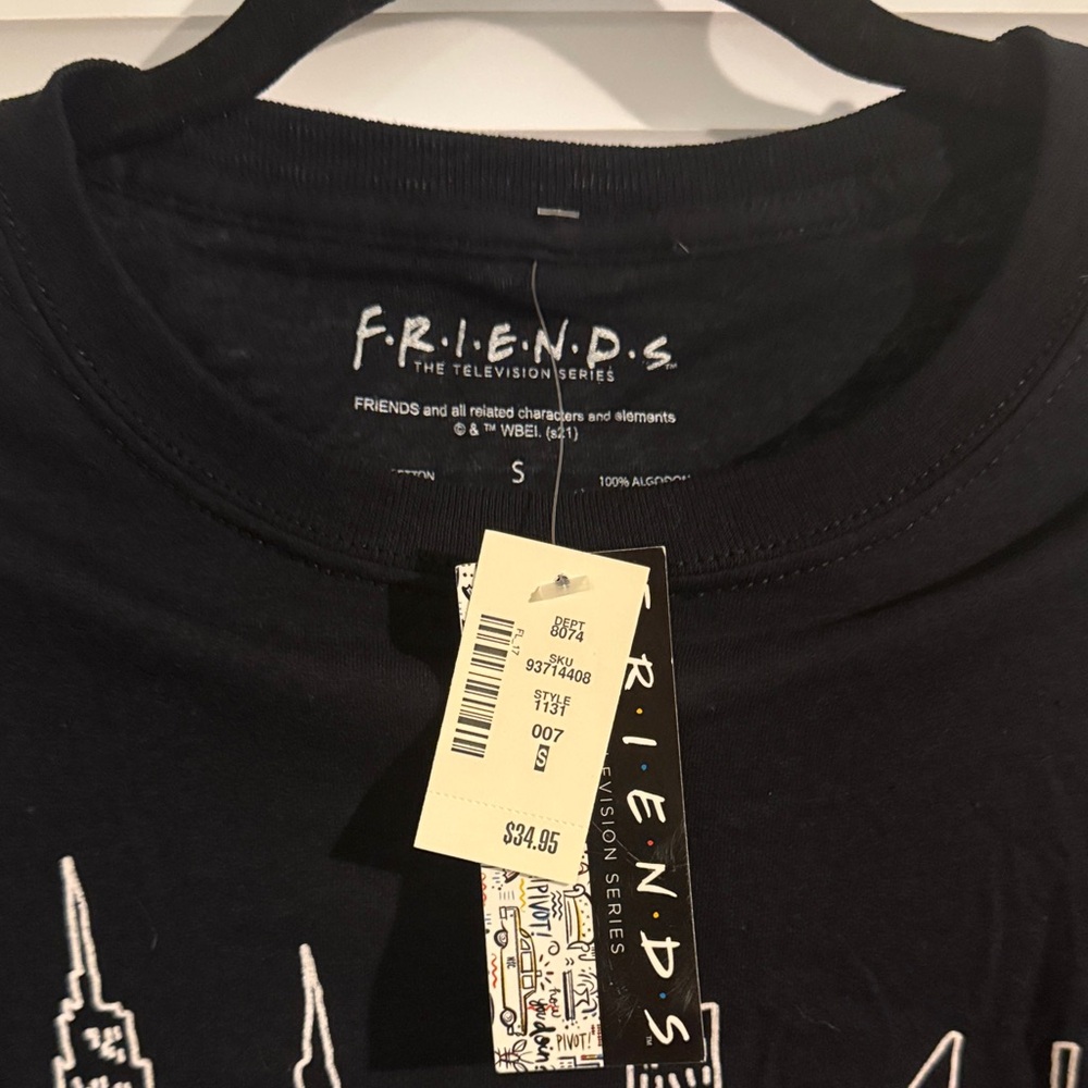 NWT - Black Women's Small FRIENDS Tee - Picture 2 of 3